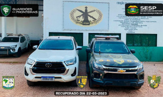 Fronteira: Hilux roubada na capital é recuperada a caminho da Bolívia