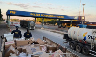 Contrabando: PRF apreende 42500 carteiras de cigarro em Santo Antônio de Leverger/MT