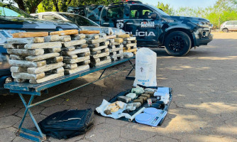 Força Tática apreende 71 tabletes de maconha, pasta base e prende três pessoas por tráfico
