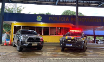 Caminhonete roubada é recuperada pela PRF em Cáceres (MT)