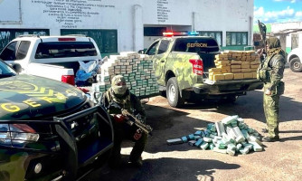 Gefron apreende 420 quilos de entorpecente e prende dois suspeitos de tráfico de drogas