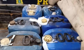 Transporte ilegal: PRF apreende 300 litros de combustível  em Pontes e Lacerda