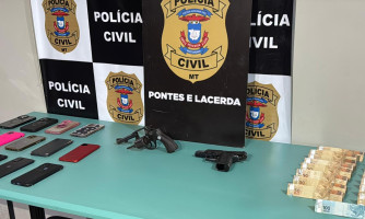 Polícia Civil prende 10 pessoas em flagrante por porte ilegal e associação criminosa em Pontes e Lacerda