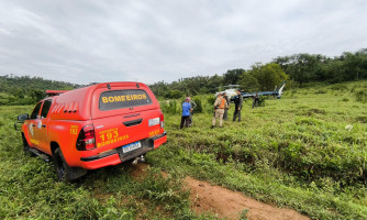 Bombeiros resgatam mulher que ficou seis dias perdida em área de mata em Jaciara