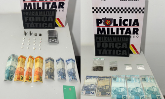 Força Tática apreende drogas e prende 3 suspeitos de tráfico em MT