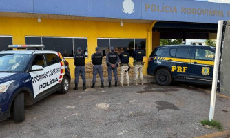 PM e PRF apreendem 185 tabletes de maconha escondida em caminhão