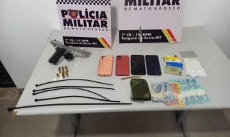 Polícia Militar apreende dois adolescentes por roubo a empresa em Tangará da Serra