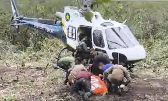 Ciopaer e Corpo de Bombeiros resgatam piloto de aeronave que caiu em região de mata em MT