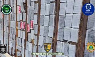 Gefron, Bope e Polícia Federal apreendem 420 quilos de cocaína em caminhão frigorífico