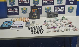 PM prende casal por tráfico e apreende mais de 70 porções de drogas em Araputanga