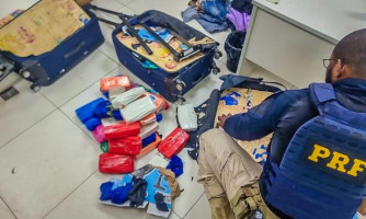 PRF apreende mais de 30 kg de pasta base de cocaína em fiscalização na BR-364, em Cuiabá-MT