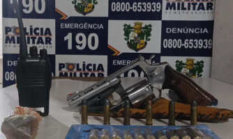 Polícia Militar prende homem revólver e munições em Vila Bela da Santíssima Trindade