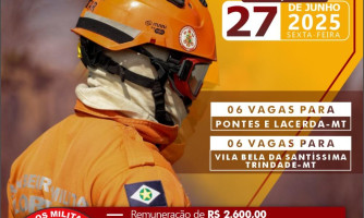 Corpo de Bombeiros abre seletivo para brigadistas temporários em Pontes e Lacerda e Vila Bela; inscrições encerram nesta sexta