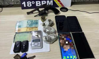 Polícia Militar prende quatro homens com drogas e arma de fogo em Pontes e Lacerda