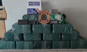Ação integrada prende piloto e apreende 462 kg de cocaína em aeronave em Sinop