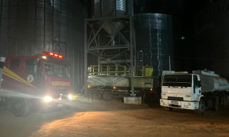 Ação rápida do Corpo de Bombeiros extingue princípio de incêndio em silo