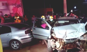 Acidente entre dois veículos deixa feridos em Pontes e Lacerda; veja o vídeo