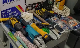 Cinco homens são presos suspeitos de tentarem roubar agência bancária em MT