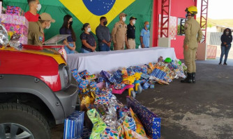 Corpo de Bombeiros inicia entrega dos brinquedos da Campanha “Brinquedo Bom 2021”, em Pontes e Lacerda