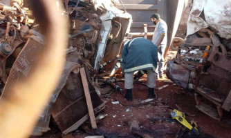 Corpo de Bombeiros socorre vítima que ficou presa nas ferragens após grave acidente em garimpo