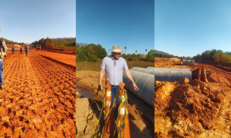 Deputado Moretto fiscaliza obra de pavimentação asfáltica na Estrada do Matão