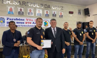 Deputado Moretto homenageia policiais civis em Vila Bela da Santíssima Trindade