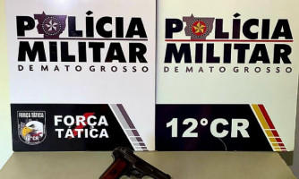 Durante patrulhamento na região do Sararé, Polícia Militar prende homem com arma de fogo irregular