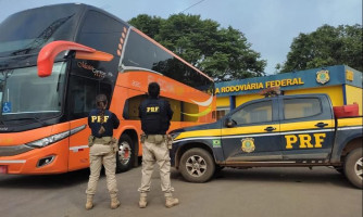 Em Sorriso, ônibus que voltava de Brasília é apreendido pela PRF