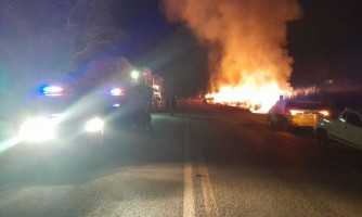 Força-tarefa controla incêndio criminoso em canavial da Usina da Coperb de Lambari D