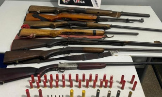 Força Tática prende dupla com sete espingardas e 70 munições em MT