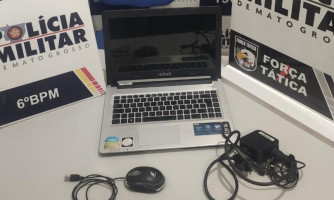 Força Tática recupera ultrabook e detém dupla em Cáceres
