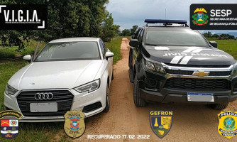 Forças de segurança da fronteira recupera veículo furtado na BR-174b