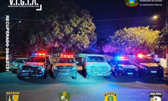 Forças de segurança recuperam caminhonete roubada e prende suspeito em Pontes e Lacerda