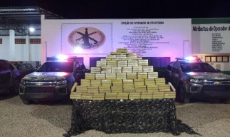Gefron prende quatro e apreende mais de 150 kg de pasta base e cloridrato de cocaína; prejuízo de R$ 3,2 milhões ao crime organizado