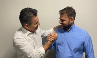 Governador Mauro Mendes declara apoio a Irajá Lacerda