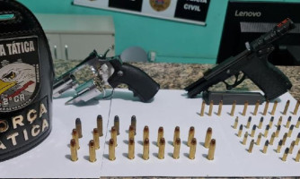 Homem é preso com armas de fogo e 69 munições em Rosário Oeste