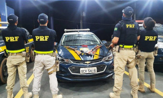 Homens são detidos pela PRF em Pontes e Lacerda por porte de arma de fogo ilegal