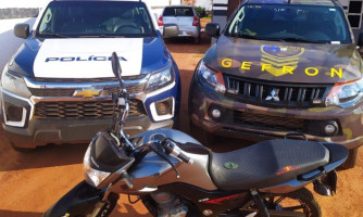 Motocicleta adulterada é recuperada pelas forças de segurança em Vila Bela da Santíssima Trindade