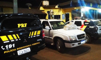 Motorista é preso com 50 kg de cocaína escondidos em teto falso de caminhonete na BR-070