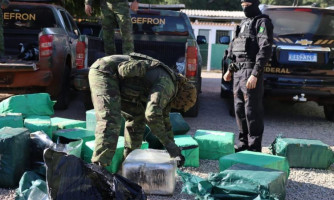Operação conjunta do Gefron, PF e Exército leva à apreensão de 1 tonelada de cocaína em Vila Bela