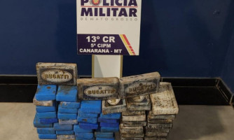 Operação conjunta prende três pessoas e apreende 52 kg de cocaína em fundo falso de carretinha
