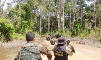 Operação desocupa garimpo ilegal do Sararé e PF acha maquinário enterrado