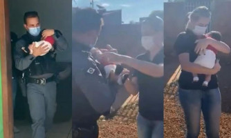 PM auxilia Conselho Tutelar na retirada de bebê de boca de fumo em Pontes e Lacerda