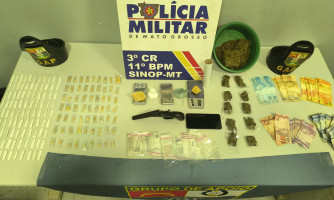 PM prende dupla por tráfico, apreende 180 porções de cocaína e duas armas