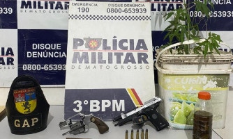 PM prende três suspeitos a apreende arma de fogo em tanque de combustível de carro