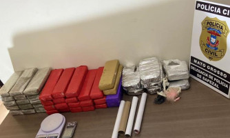 Polícia Civil apreende 44 pacotes de entorpecentes que seriam distribuídos em Sapezal