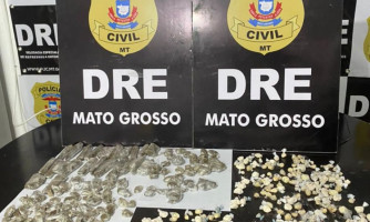 Polícia Civil apreende mais de 350 porções de entorpecentes em ponto de venda de drogas no Osmar Cabral