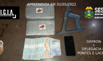 Polícia Civil prende homem com dois tabletes de cloridrato de cocaína na rodoviária de Cáceres