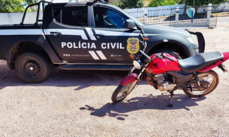 Polícia Civil recupera motocicleta furtada em Pontes e Lacerda e prende receptador