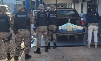 Polícia Militar e PRF prendem homem com 25 kg de cocaína em Canarana